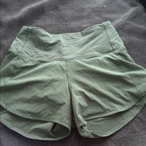 Lululemon Sage Green Speed up Shorts 4 inch